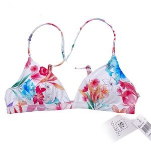 NWT Gorgeous Rip Curl Pink Floral Bikini Top